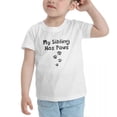 thumbnail image 3 of My Sibling Has Paws Dog Funny Toddler T Shirts for Boys Girls (White, Youth S), 3 of 5
