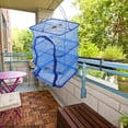 thumbnail image 2 of HERFIER Outdoor Food Screen Foldable Drying Net Hanging Mesh Dryer Square Hanging Mesh Dryer for Shrimp Fish Fruit Vegetables (Four-layer 66X35X35cm With Buckle) 25.94x13.76x13.76in, 2 of 8