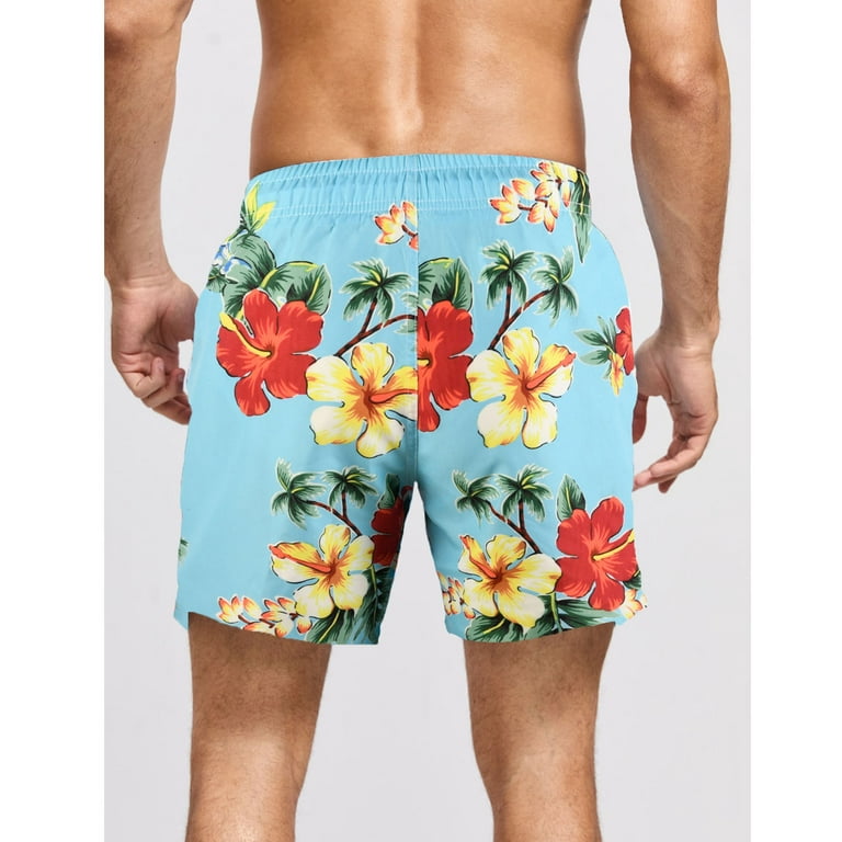 YYDGH Casual Mens Swim Trunks Quick Dry Printed Beach Shorts