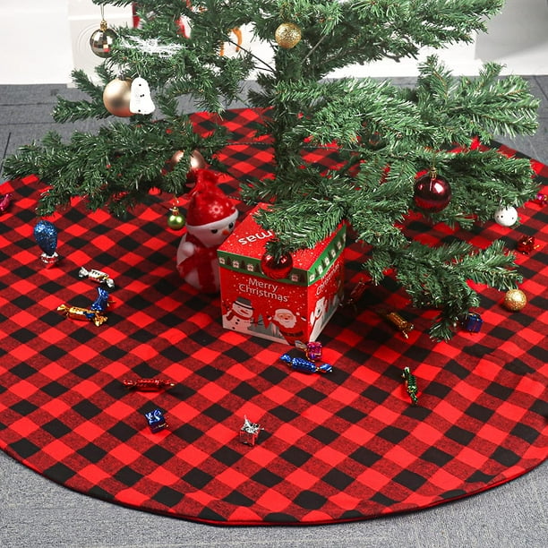 Buffalo plaid christmas tree cheap skirt