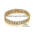 thumbnail image 1 of Pulseras de reloj de 812 mm de ancho para mujeres y hombres, brazalete de moda en color dorado - Color dorado 1 - Código de modelo 10545 Color dorado 1, 1 of 5