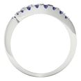 thumbnail image 5 of 0.235 ctw Wedding Band for Women - 14K White Gold Simulated Tanzanite Stackable Eternity Ring, 5 of 6