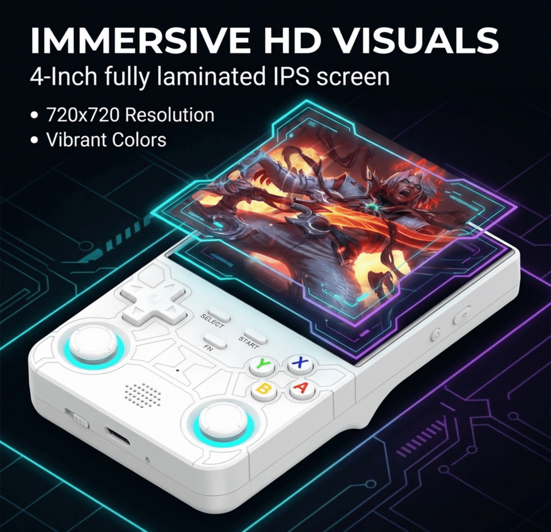 R36 Ultra Open Source Handheld Game Console 4-inch IPS HD Screen