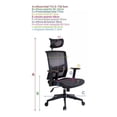 thumbnail image 2 of Silla Oficina Ejecutiva I Seating Caselli C con cabecera ajustable de Cuero sintético Negro, 2 of 3