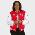 thumbnail image 4 of Women's WEAR by Erin Andrews Red Kansas City Chiefs Varsity Full-Snap Puffer Jacket, 4 of 6