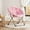 Pink, variant on Studyset Comfy Oversized Saucer Chair,Folding Cozy Living Room Reading Lounge Chair with Soft Thick Padded Seat & X-Large Metal Frame,Soft Furry Padded Accent Lazy Sofa Chair for Adults