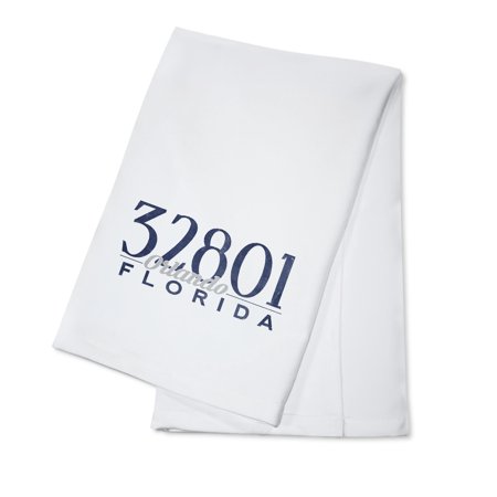 Orlando, Florida - 32801 Zip Code (Blue) - Lantern Press Artwork (100% Cotton Kitchen