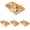 16.5" x 10.4" x 1.6" (Pack of 4), variant on Rectangle Bamboo Butler Serving Tray with Handles - Bed Trays for Eating - Bed Tray - Breakfast Tray