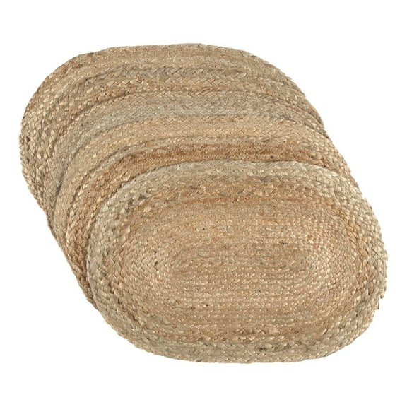 VHC Brands Natural Jute Kitchen and Dining Table Placemats, Beige, Set of 6
