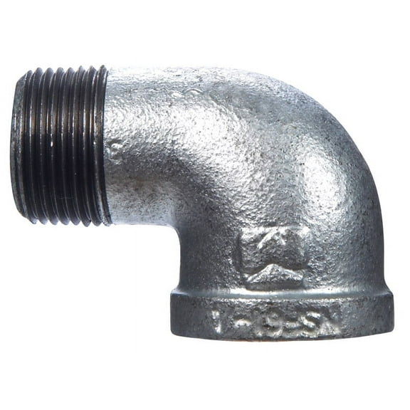 Galvanized Pipe Fitting, Street Elbow, 90 Degree, 1/2", B & K, 510-303HN