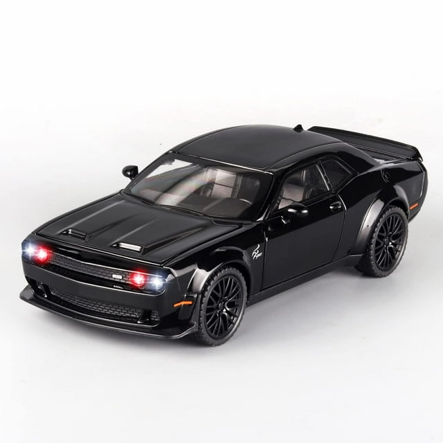 Coche de Juguete OANMYJJO Dodge Challenger Hellcat 1/32 Metal Fundido a Presión