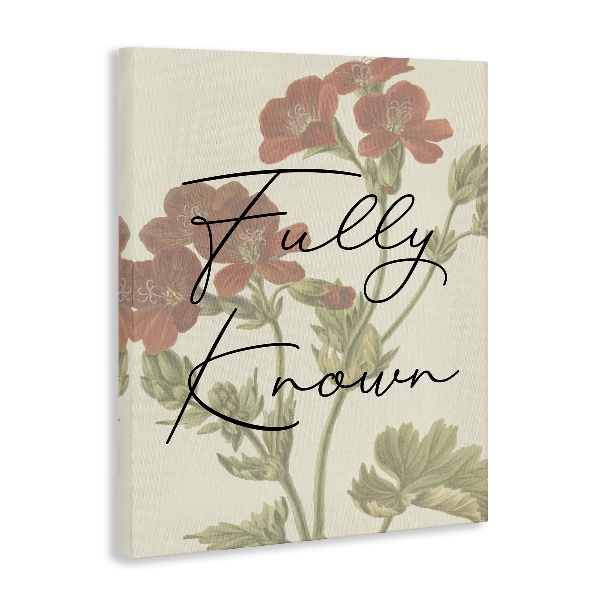 Stupell Industries Fully Known on Floral Plants & Flowers Painting Wrapped Canvas Art Print Wall Art, 16 x 20