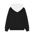 thumbnail image 5 of Telankuip Girls Hoodies Casual Long Sleeve Oversized Hooded Sweatshirts for Child Cute Color Block Relaxed Fit Comfort Fall Pullover Tops with Pocket 2025 Winter Clothes Black 7-8 Years, 5 of 7