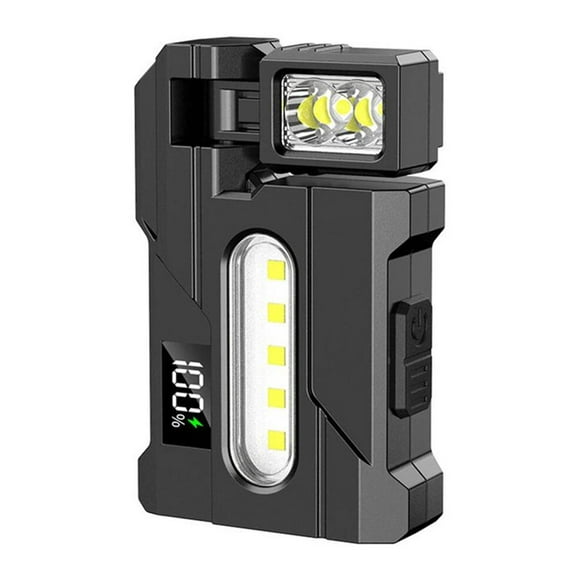 G5 EDC Flashlight 400 Lumens Super Bright Rechargeable Mini Light with 180 Rotatable Magnet, 3 Modes Dual Light, Portable Pocket Torch with Keychain for Outdoor Emergency Camping Daily Carry