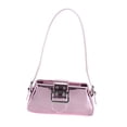 thumbnail image 3 of Women Shoulder Bag Glossy Handbag Stylish Tote Bag for Vacation Summer Party Pink, 3 of 7
