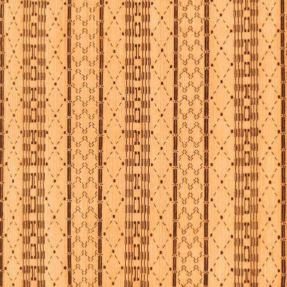 Ahgly Company Indoor Square Solid Orange Modern Area Rugs, 3' Square