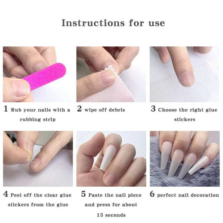 MISUD 24Pcs Medium Press on Nails Glossy 3D Bow & Pearl Fake Nails Glossy Coffin  False Nails Full Cover Ballerina Acrylic Nails for Daily Use (with Glue)  001-DDD