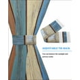 thumbnail image 4 of Blue Beige Board Blackout Curtains French Door Curtains for Door Window, Vintage Wood Grain Privacy Drapery for Patio/Sidelight Doors, 1 Panel with Tieback, 54 x 40 Inches, 4 of 6