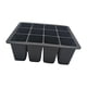 thumbnail image 1 of Reemplazo de la bandeja de inicio de silicona de 12 celdas con orificios de drenaje Medidas 7 X 5.5 X Negro Cola macetas de plántulas, 1 of 8