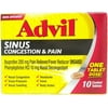 Advil Sinus Congestion & Pain Relief, Pain & Fever Reducer, 10 Ct