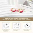 thumbnail image 5 of Mesovor Women Small Hoop Earrings 18K Gold Plated Hypoallergenic Cute Enamel Huggie Earring Gifts, 5 of 5
