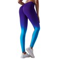 thumbnail image 2 of Tittly Sweatpants Women Yoga Pants Knit Candy Gradient Tight Height Waist Hip Yoga Pants Fitness Pants For Women Leggings for Women Womens Sweatpants Dark Blue S, 2 of 9