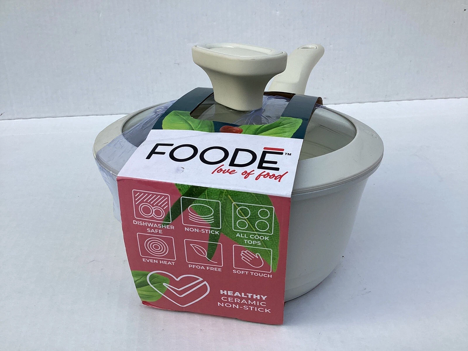 Foode Love of Food Healthy Ceramic Non-Stick Sauce Pan 1.5 Quart 48Oz