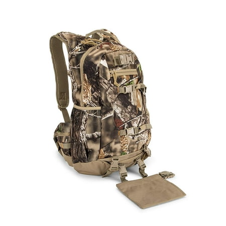 North Mountain Gear Waterproof Daypack Fall Brown Hunting Backpack, Bow and Rifle