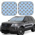 thumbnail image 1 of Lukts Terrier Print 2 Piece Car Sun Shade Windshield,Foldable Car Shade Front Windshield with Keeps Your Vehicle Cool-Medium, 1 of 6