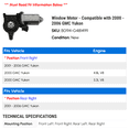 thumbnail image 2 of Window Motor - Compatible with 2000 - 2006 GMC Yukon 2001 2002 2003 2004 2005, 2 of 2