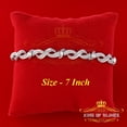 thumbnail image 5 of King Of Bling's White 0.15ct Real Diamond 925 Sterling Silver Fancy Bracelet-Size 7 Inches, 5 of 9