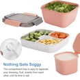 thumbnail image 4 of Fresh salad lunch container, salad bowl, 3 salad dressing containers, salad toppings, snacks, 4 of 7