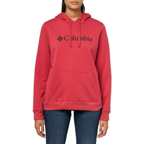 Columbia Women's Trek Graphic Hoodie Casual Red Logo S New