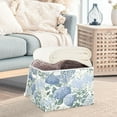 thumbnail image 3 of Yayeee Collapsible Cube Storage Bin with Lid Fabric Closet Decorative Basket with Handles, Blue Hydrangeas Pattern, 3 of 7