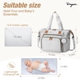 thumbnail image 2 of Bolso Pañalera Tonyeee Grande Impermeable Gris para Viaje, 2 of 7