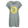 thumbnail image 2 of Innerwin Tee Manches Courtes Hauts pour Dames Travail Col en V T-Shirt Ample Gris 2TG, 2 of 8