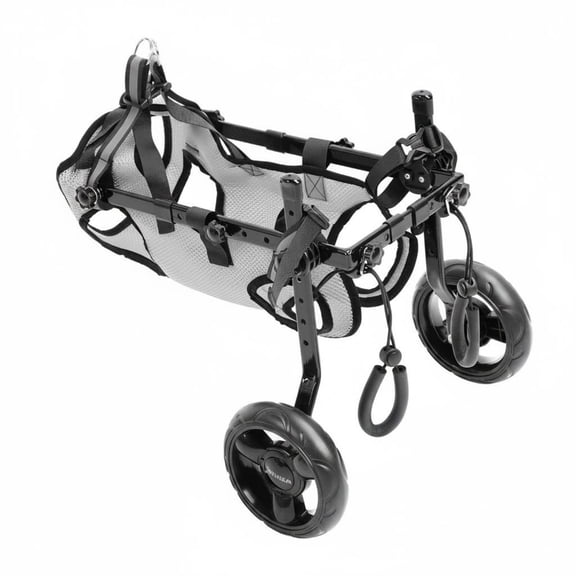 amagogo Mobility Wheelchair Pet Dog Cart Rehabilitation Adjustable Aluminum Frame Lightweight Design with Harness for Small to Medium Pets
