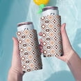 thumbnail image 3 of 2 Pcs Can Cooler Sleeves Insulated Collapsible Beer Can Sleeve Vintage Southwestern Bohemian Soda Beer Can Covers for Energy Drink & Beer, 3 of 4