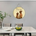 thumbnail image 5 of Rustic Wooden Decor You and Me We Got It Dog 3 Round Wooden Hanging Wall Sign Animal Wood Wall Decoration for Bedroom Valentine's Day Gift for Women Men 12x12 Inches, 5 of 6