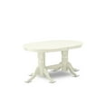 thumbnail image 5 of East West Furniture Vancouver Oval Traditional Wood Dining Table in Linen White, 5 of 8