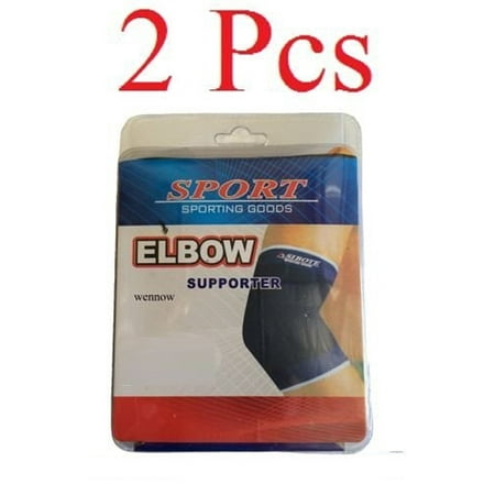2 Protection Elbow Elastic Support Brace Sport Pad for Tendonitis and Arthritis by, 2 x Sports ARM Support Elbow Strap Stretch Wrap Athletic Brace Tennis Basketball By