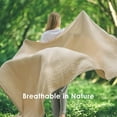 thumbnail image 6 of EMME Muslin Throws Blankets for Adults 50"x70" Lightweight Soft Breathable  100% Cotton For Summer Gauze Bed Blanket, Light Tan,Large throw, 6 of 7