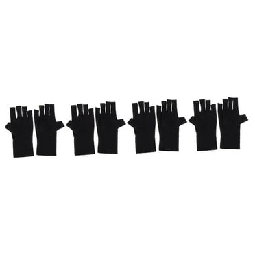 Manicure UV Gloves 4 Pairs Nail Gloves Guantes Para El Sol De Mujer LED Gloves UV Gloves Half Finger Gloves Fingerless UV Gloves Gel Gloves for Gloves for Nails