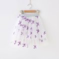 thumbnail image 2 of Aayomet Summer Dress Baby Girl Clothes Long Sleeve Dress Ruffle Denim Skirt Lace Hem Princess Party Skirt Outfits Set,Purple 5-6 Years, 2 of 3