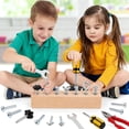 thumbnail image 7 of Educational Screw-Tightening Busy Board, Montessori Activity Board with Wooden Screwdriver Set, Montessori Screwdriver Board Set for Hand-Eye Coordination Focus Development(wwx), 7 of 7