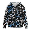 thumbnail image 4 of FOR U DESIGNS Cow Print Zip Hoodies for Women Trendy Oversized Hoodie Jacket Size S Hooded Sweatshirt Women with Front Zipper Lightweight Long Sleeve Activewear, 4 of 7