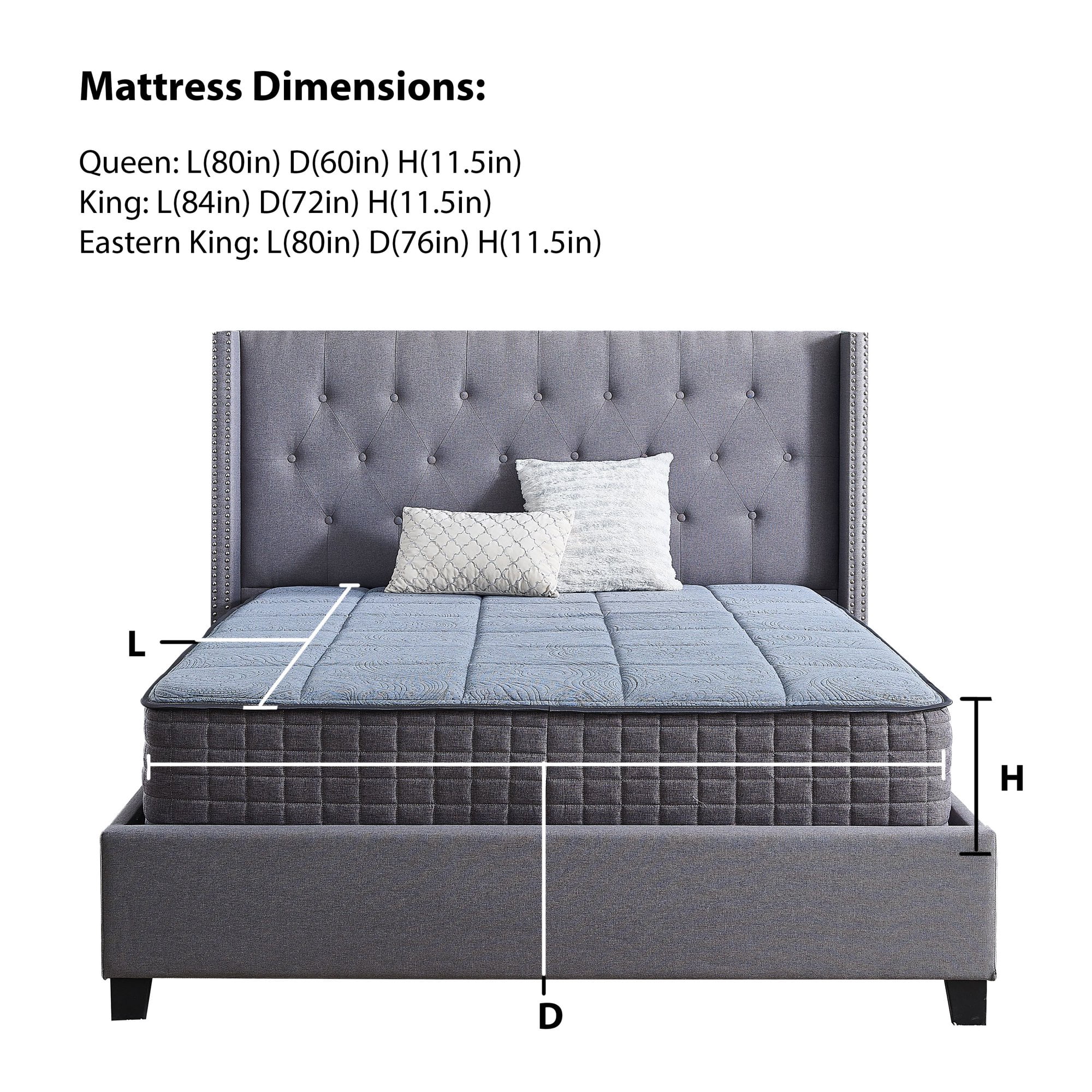 12" Hybrid Cloud Comfort Mattress with Pocketed Coil and Cool Gel Memory Foam, King