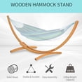 thumbnail image 4 of CoSoTower 10.6' Wooden Hammock Stand Universal Garden Picnic Camp Accessories, 264Lbs, Natural, 4 of 9