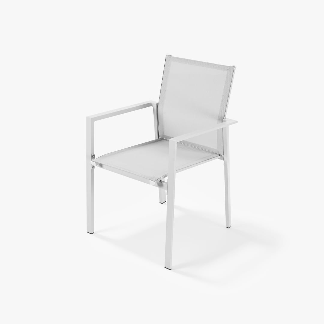 2-Piece Patio Stackable Dining Chairs with Full-Wrap Textilene & High Back, Warm Gray