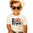 thumbnail image 2 of 2nd Year Down Football Shirt for Boys and Girls Sports Theme Birthday Party Tee Natural Shirt 3T, 2 of 5